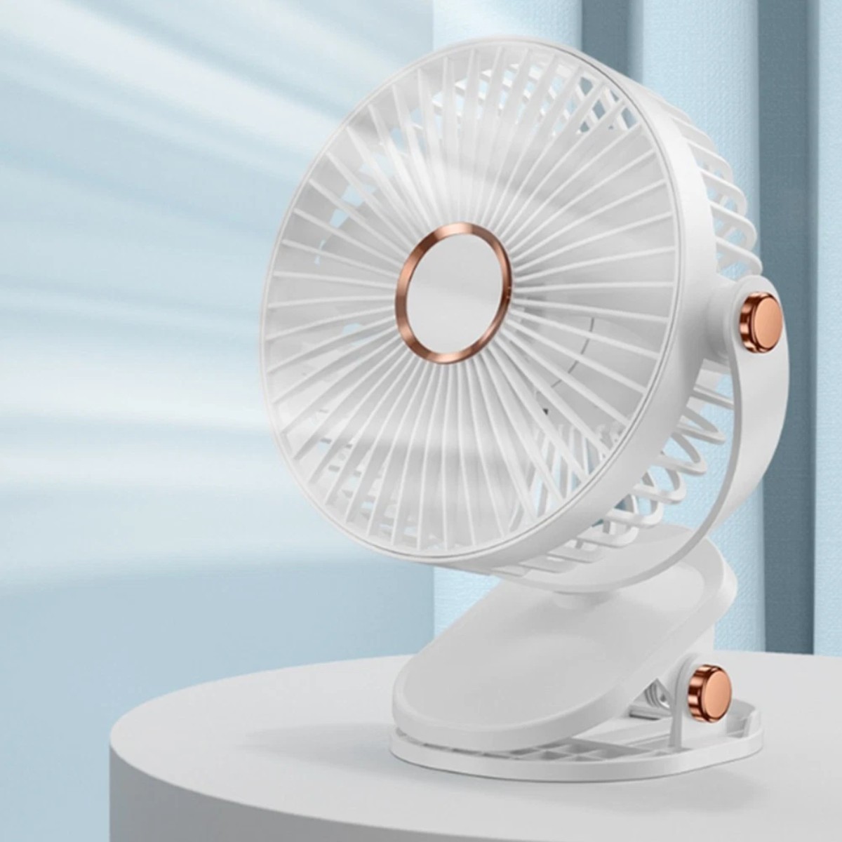 Портативный USB вентилятор на аккумуляторе с прищепкой Mini Fan
