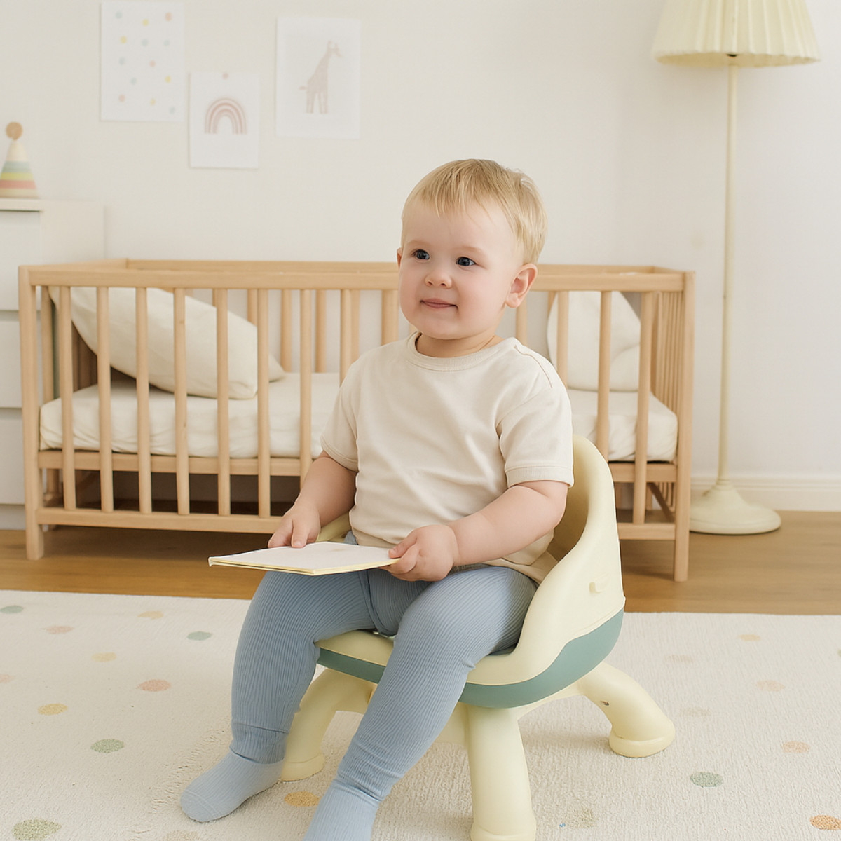 Стільчик для годування Bimbo 45 х 37 х 38 см (BM-91788) Салатовий