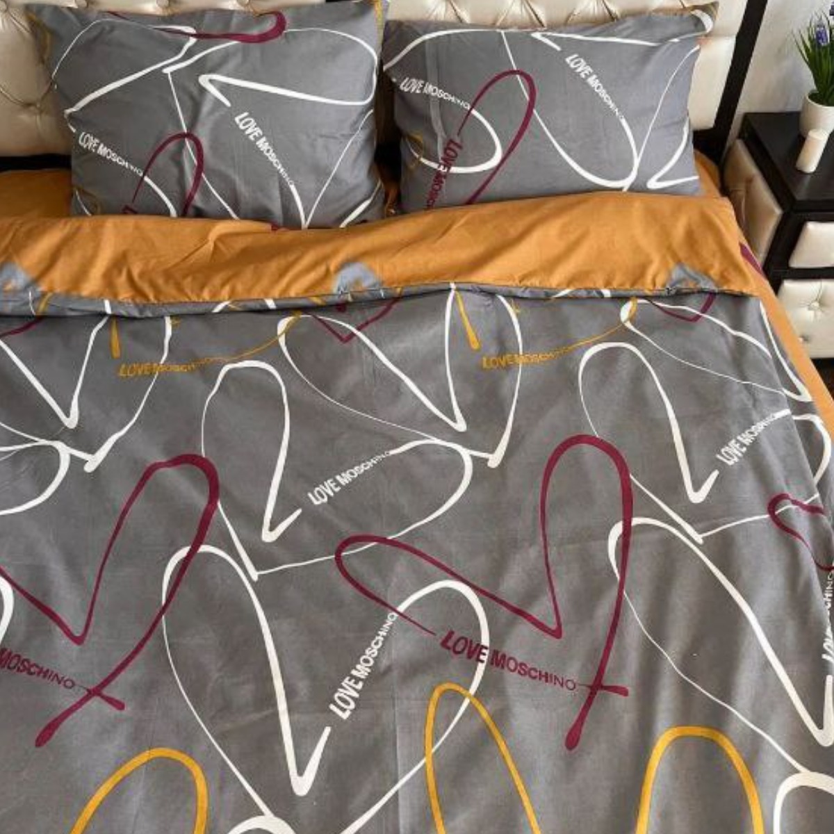 Комплект постельного белья двуспальный ZMW "Home Textiles" (37421) Love Moschino