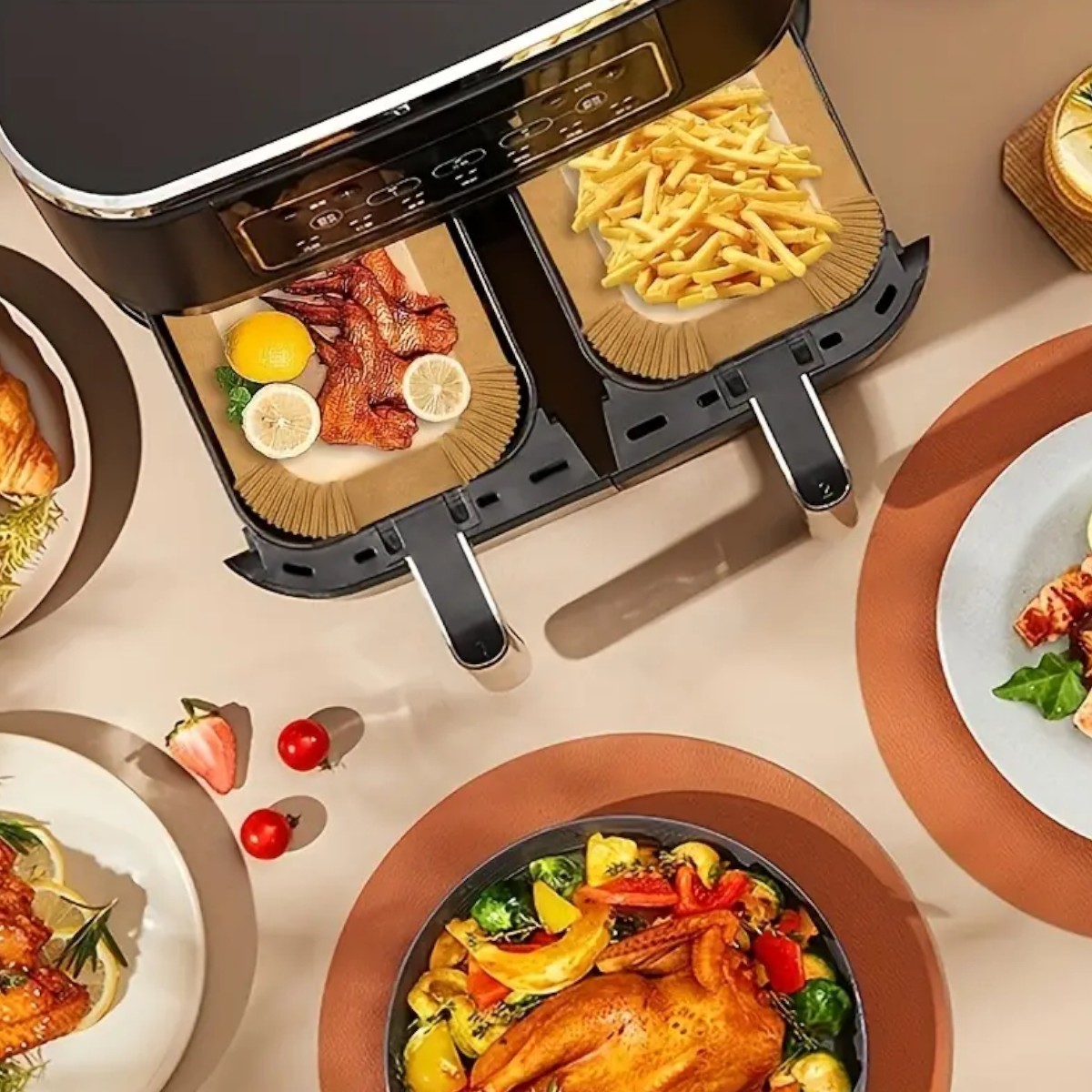 Форма пергаментная для аэрогриля, мультипечи Kraft 50 шт 22 х 14 х 4.5 см (R35246)