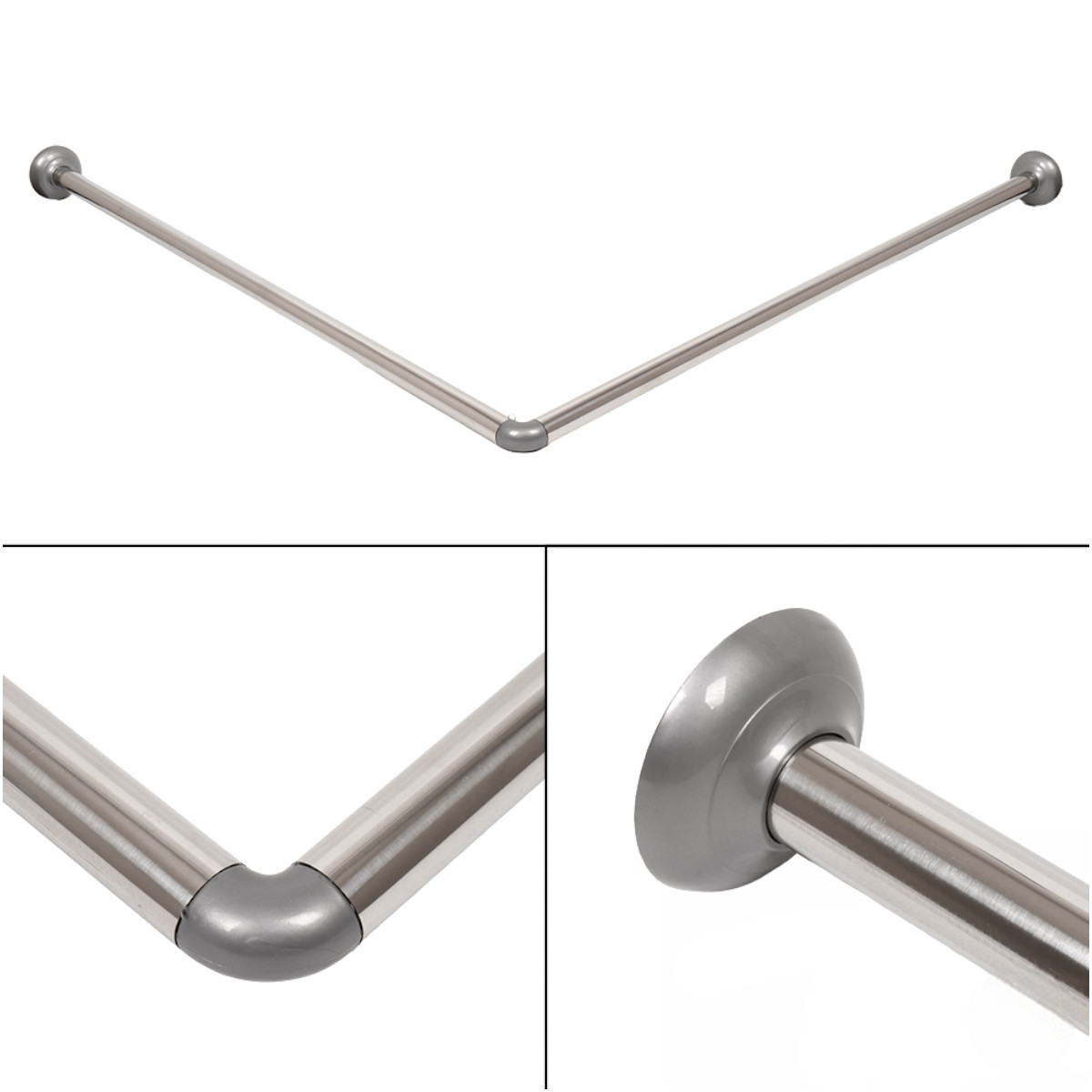 Карниз для ванной CORNER SHOWER CURTAIN ROD угловой 80 х 80 см (R35994) Хром