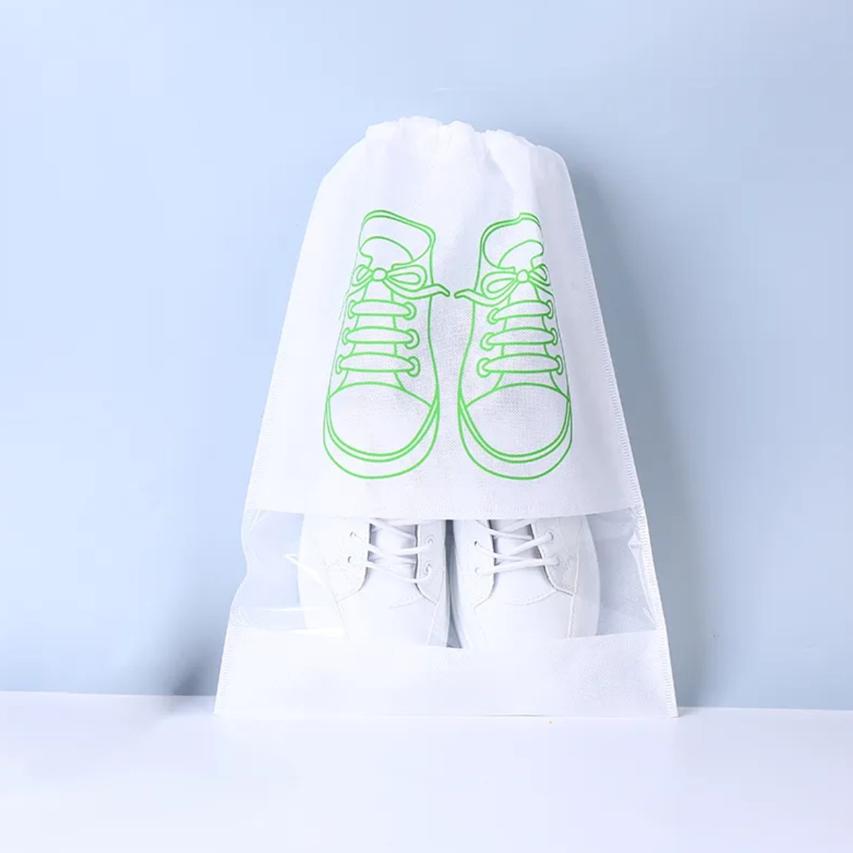 Чехол для хранения и перевозки обуви Shoe Bag на затяжках, с окошком 32 х 44 см (WW58742-4)