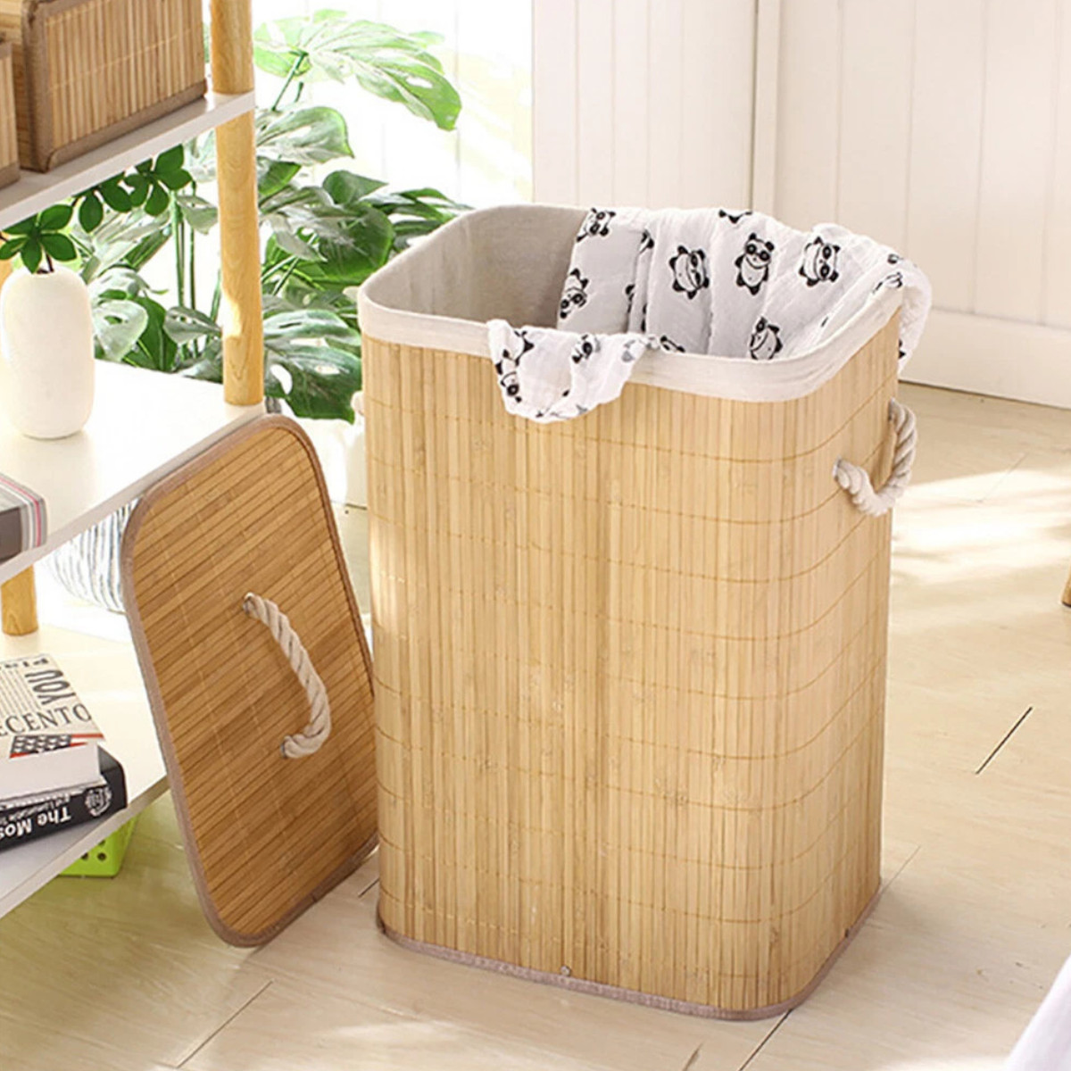 Бамбуковий кошик для білизни Bamboo Laundry з кришкою 42 х 31 х 50 см (R35097)