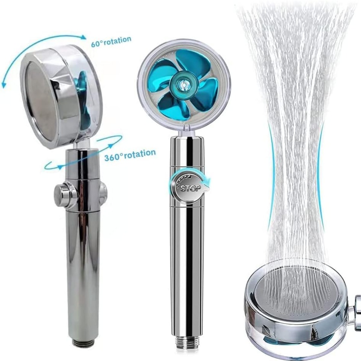 Насадка для душу з вентилятором TURBOCHARGED SHOWER HEAD 