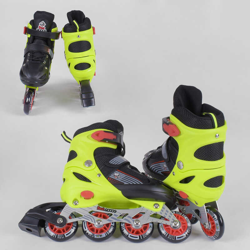 Ролики_10506-10560-L_Best_Roller_размер_38-42_цвет_-_САЛАТОВЫЙ_(6)_колёса_PVC_ПЕРЕДНЕЕ_КОЛЕСО_СВЕТ_в