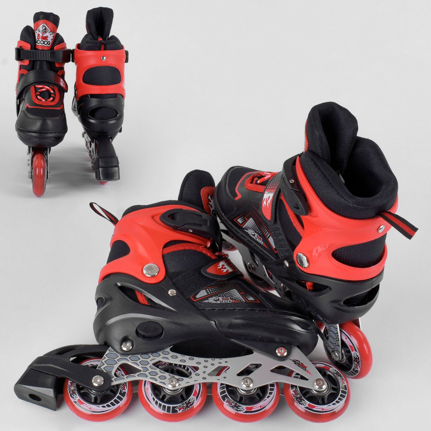 Ролики_8655-М_Best_Roller_размер_34-37_цвет_–_КРАСНЫЙ_(6)_колёса_PU_ПЕРЕДНЕЕ_КОЛЕСО_СВЕТ_в_сумке_d_к