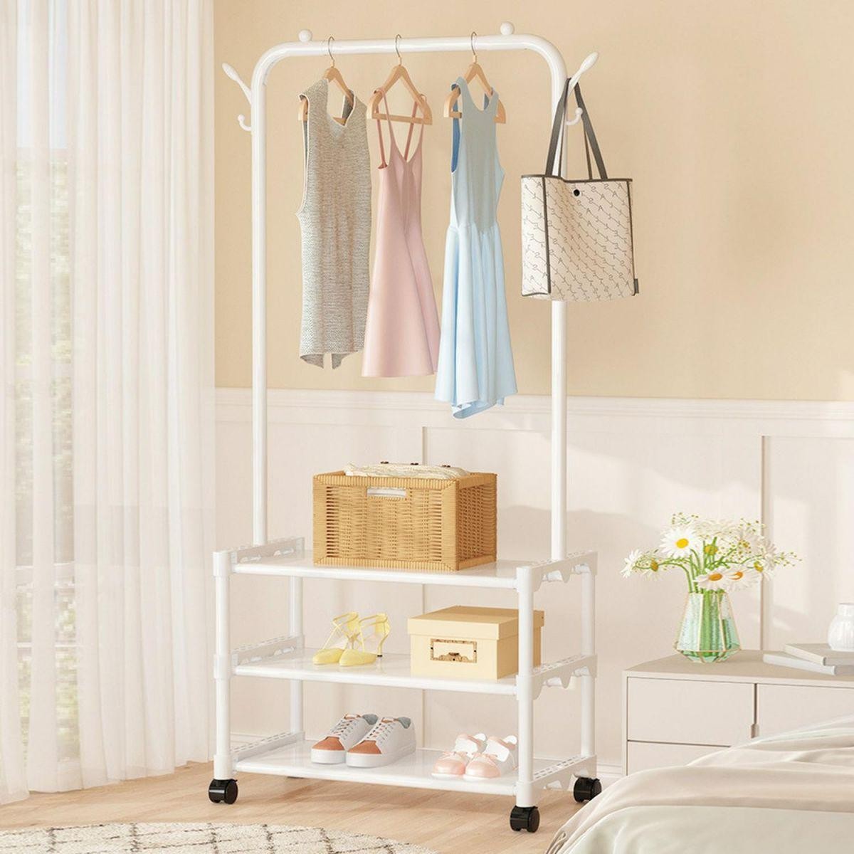 Вешалка-стойка для одежды и обуви Multifunctional Shoe & Hat Rack 56 х 34.5 х 162 см (R93317)