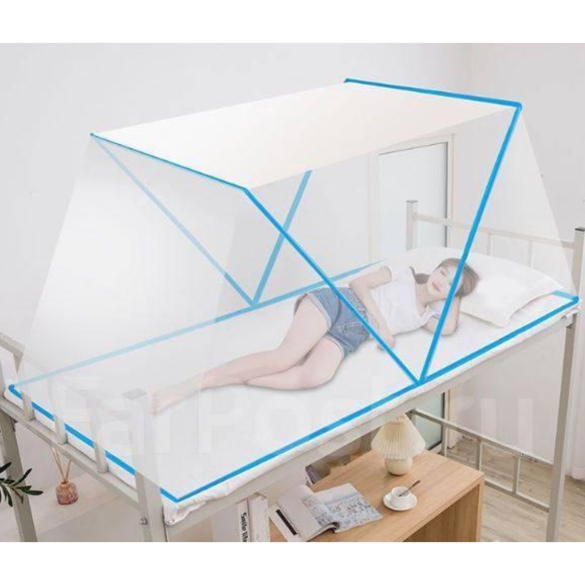 Складна москітна сітка на ліжко Mosquito Net 160 х 190 см