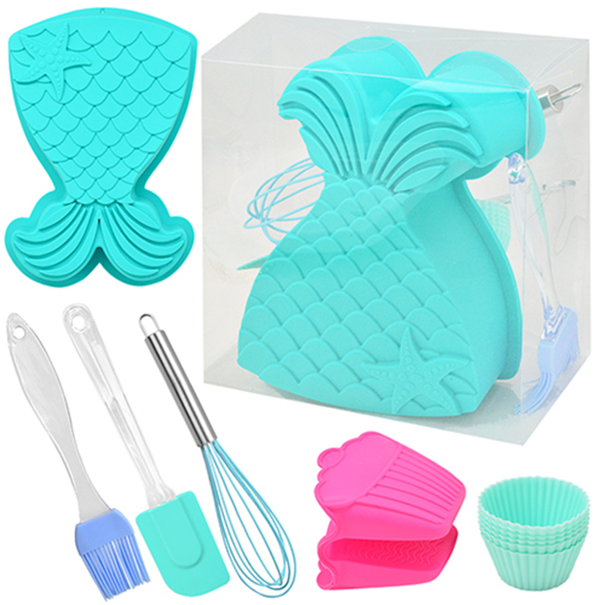 Набор для выпечки STENSON Mermaid 24 х 24 х 3.5 см (MH-3920) Силикон