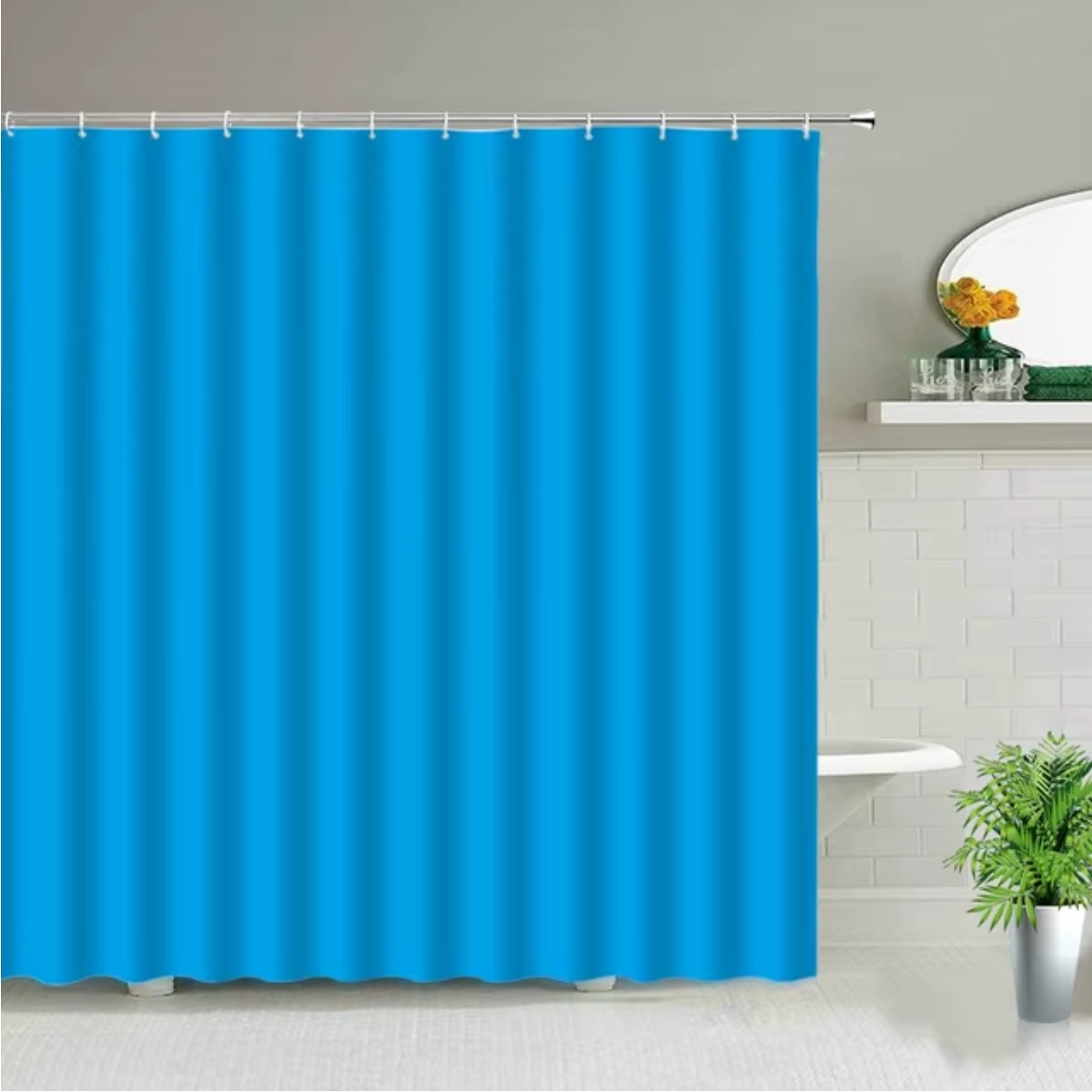 Шторка для ванной Shower Curtain 180 х 180 см (R88793) (Голубой)