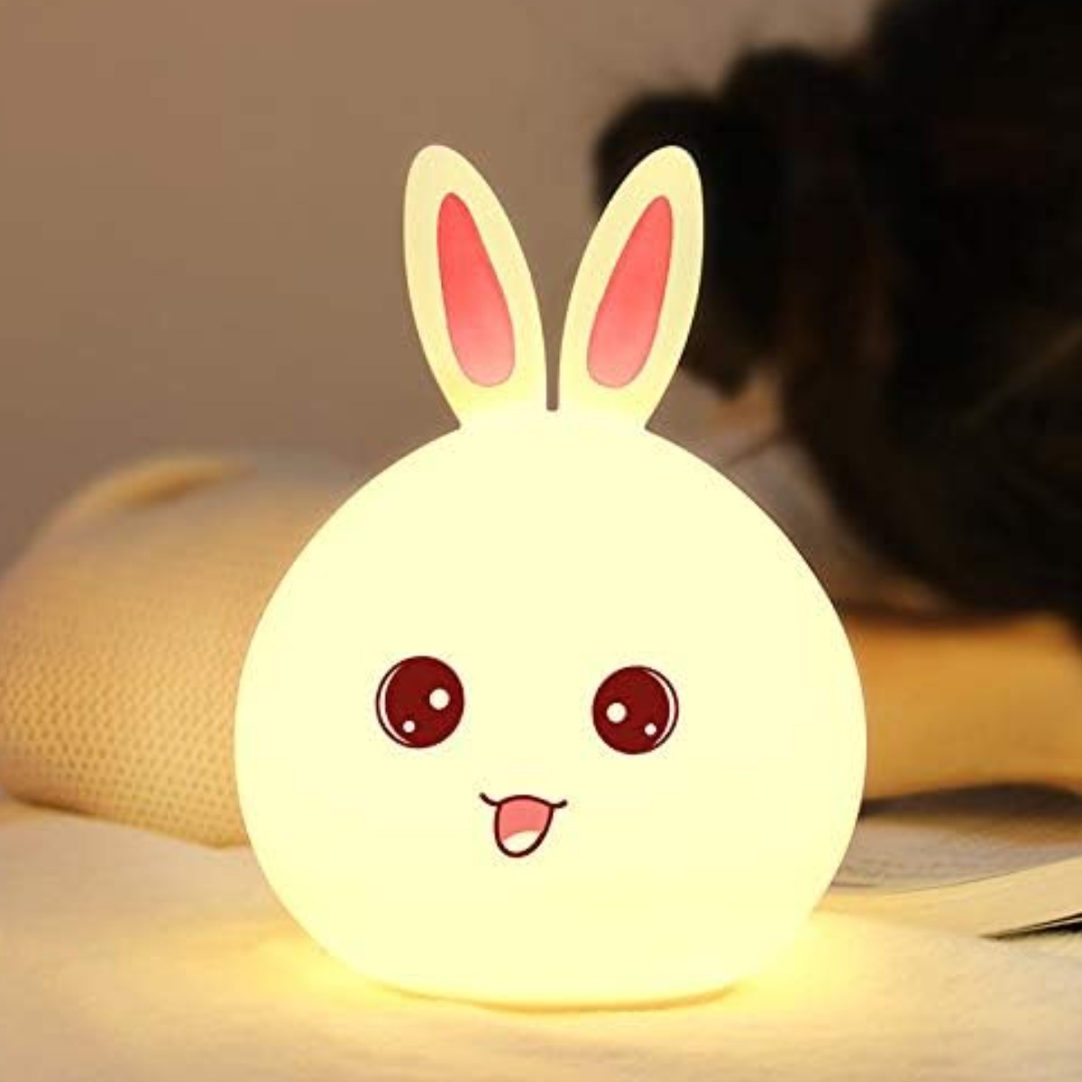 Ночник аккумуляторный силиконовый LED Rabbit Soft Touch "Зайчик" 