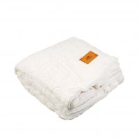 Плед покрывало шиншилла HOME TEXTILES микрофибра 220 х 240 (34647) Белый