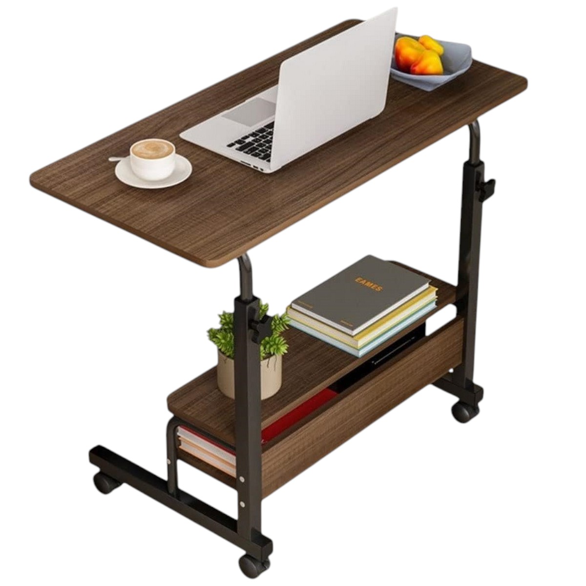 Стол компьютерный на колесиках с регулировкой высоты Laptop Table 80 х 40 х 69-90 см (M50259M-BR)