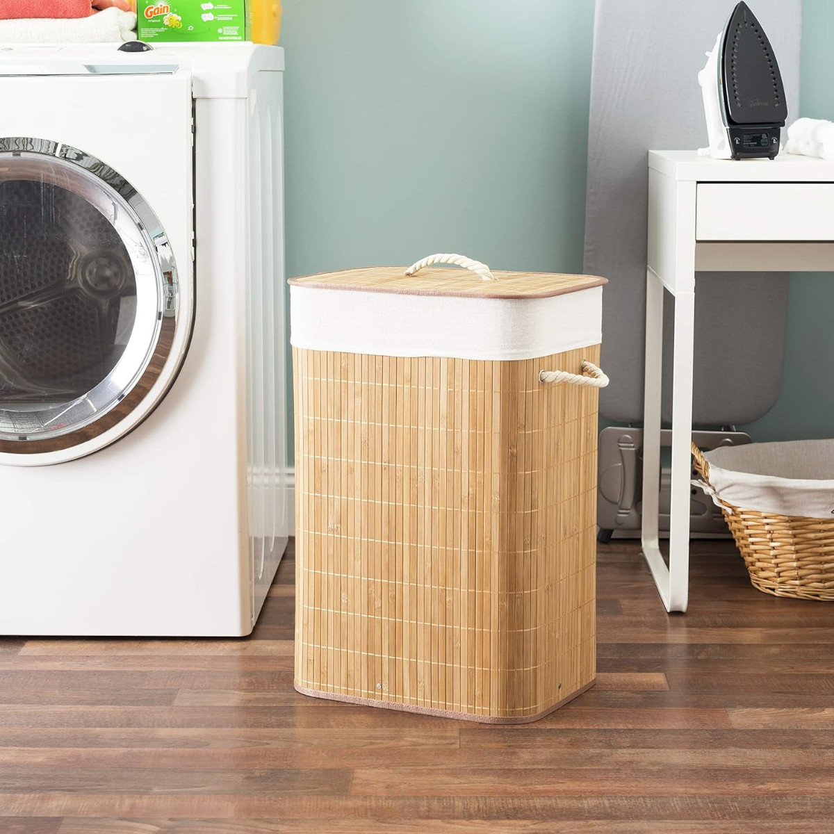 Бамбуковий кошик для білизни Bamboo Laundry з кришкою 42 х 31 х 50 см (R35097)