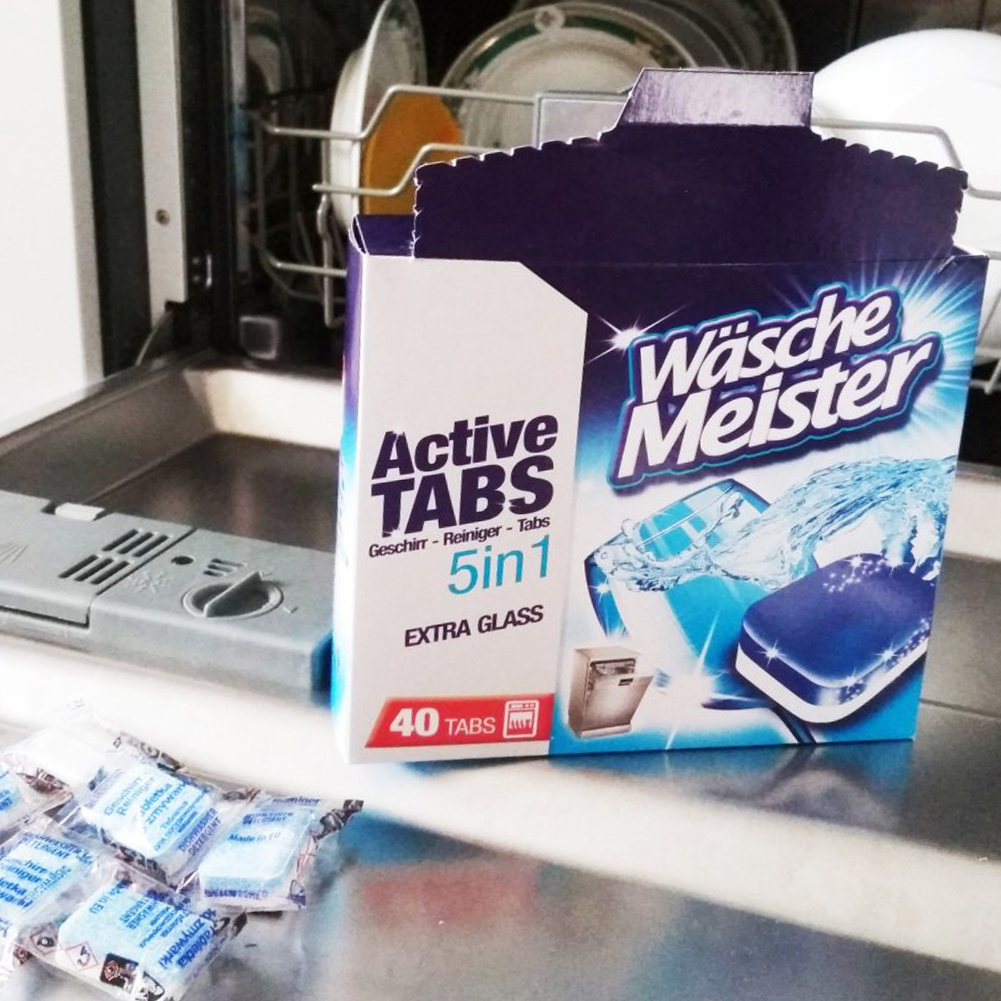 Таблетки для автоматических посудомоечных машин Wasche Meister Active Tabs 5in1 40 шт