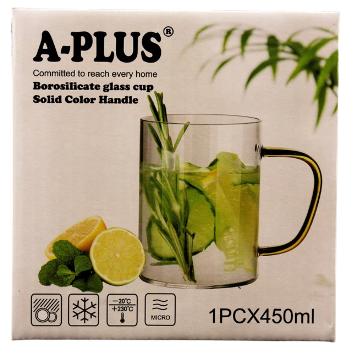 Чашка A-PLUS 450 мл (7022 GB) Стекло