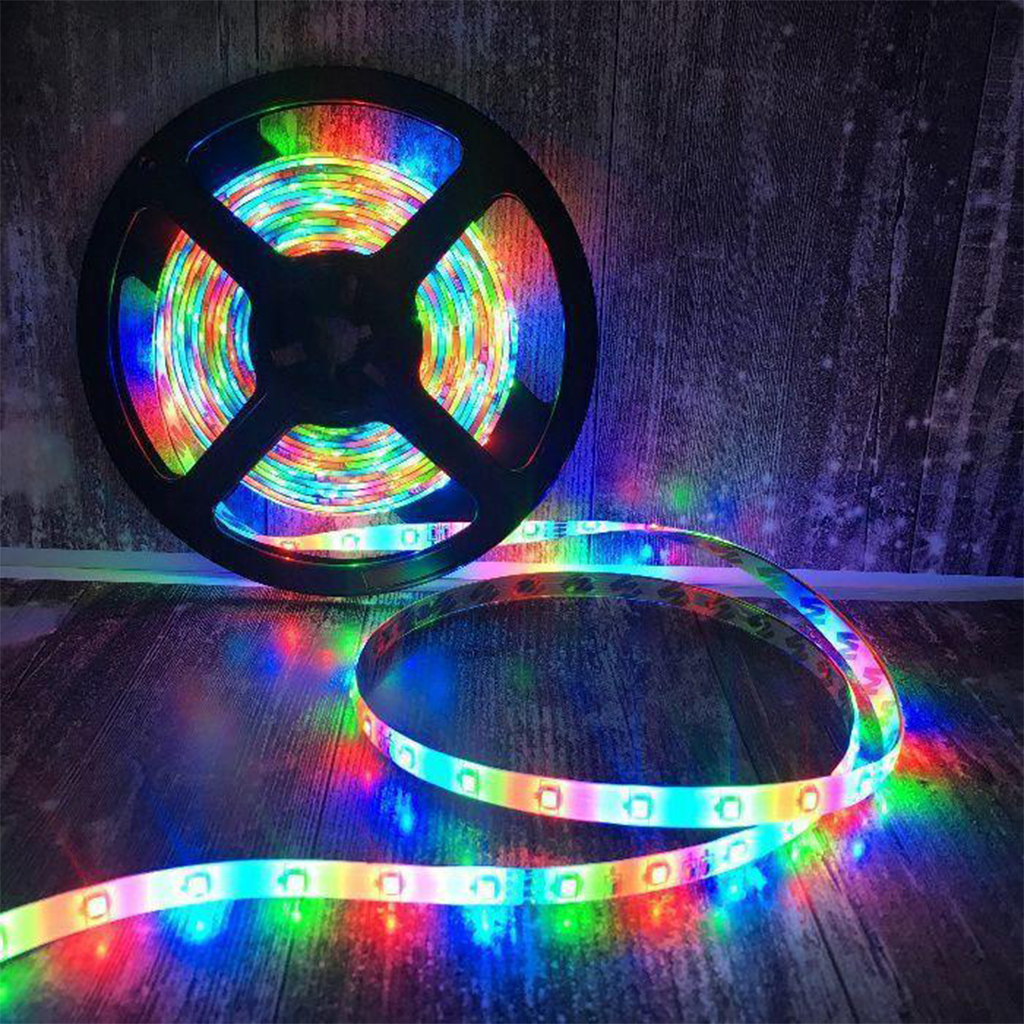 Світлодіодна стрічка Led 3528 RGB 5 м контролер + блок живлення та пульт (2033)