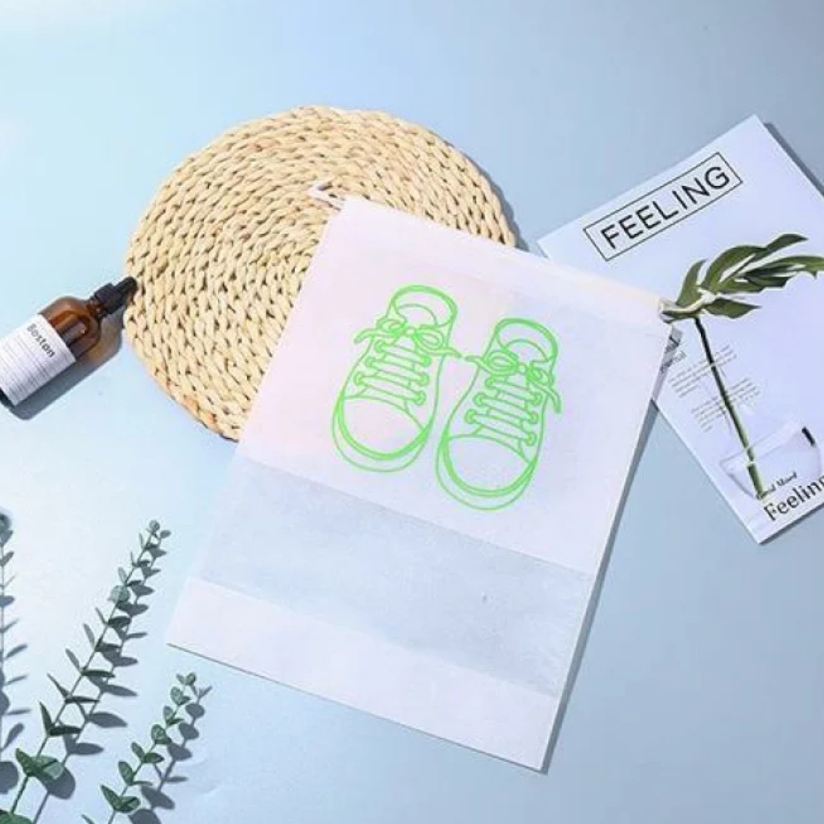 Чехол для хранения и перевозки обуви Shoe Bag на затяжках, с окошком 32 х 44 см (WW58742-4)