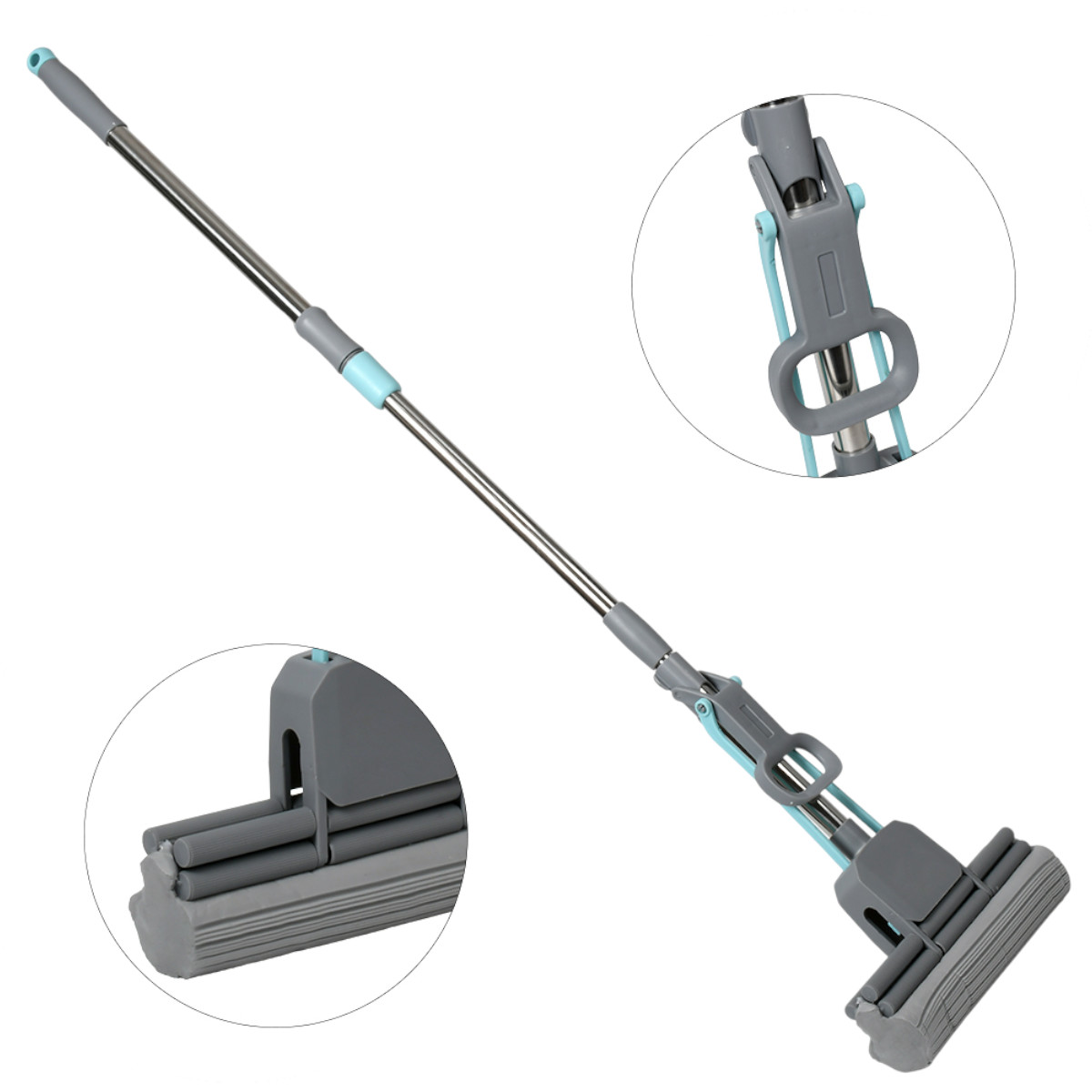 Швабра роликовая для уборки Cleaning Mop с двойным отжимом 125 х 28 см (MH-4933)