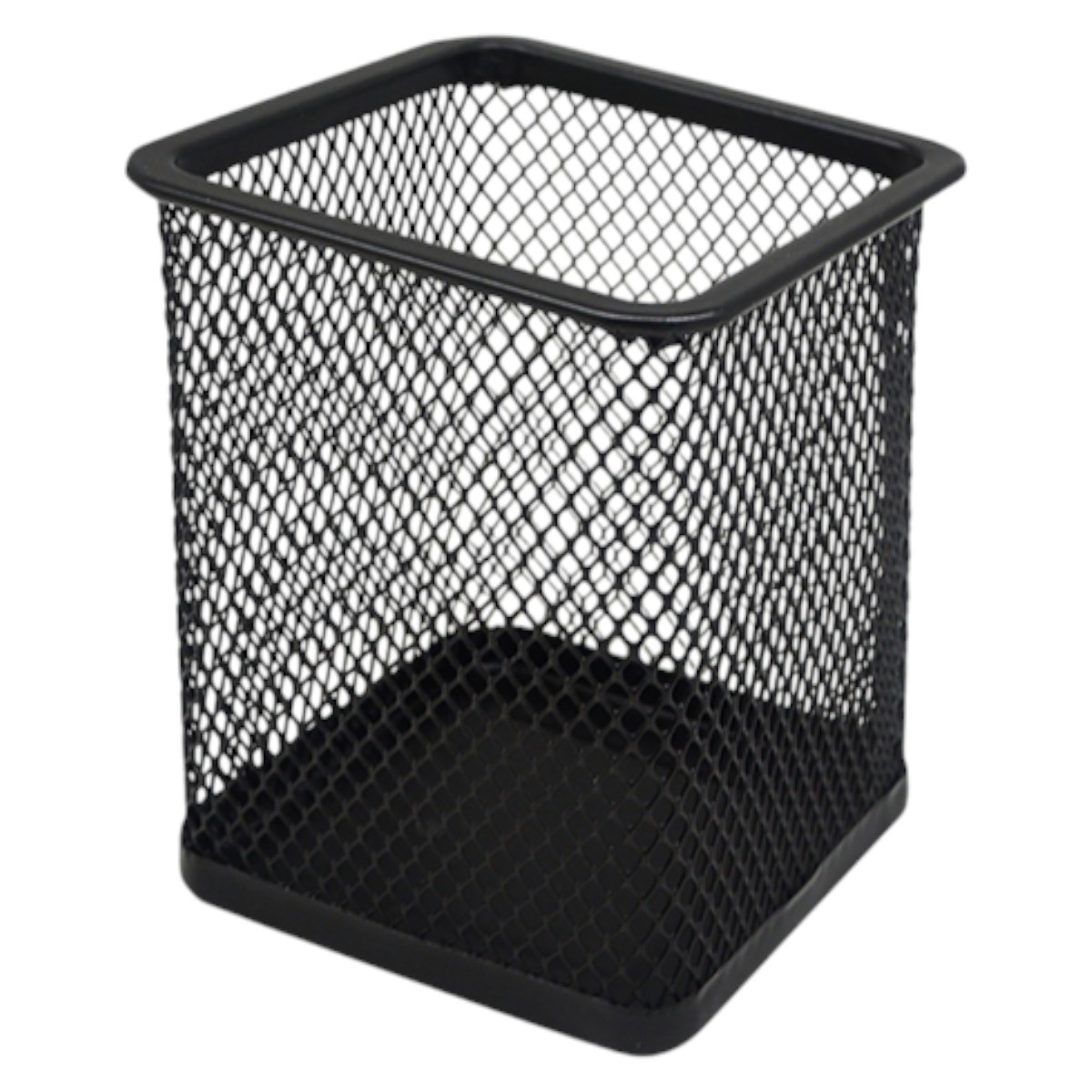 Металлическая подставка-стаканчик для ручек Pen Stand 8 х 8 х 9 см (WW01094ST) Квадратная Черная