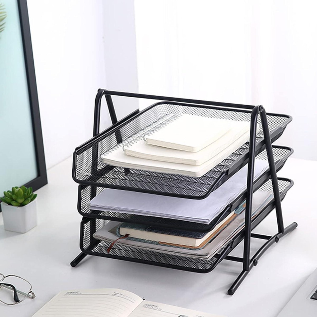 Лоток для паперу горизонтальний Document Tray 3 відділення 35 х 27 х 26 см (ST00268)