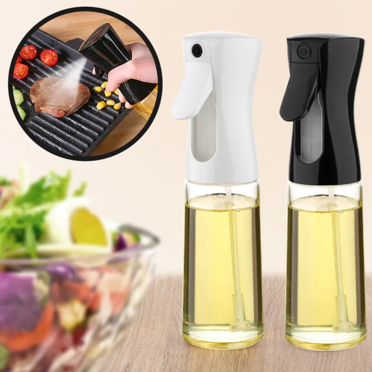 Ємність для олії та оцту з розпилювачем Oil Spray Bottle 200 мл 