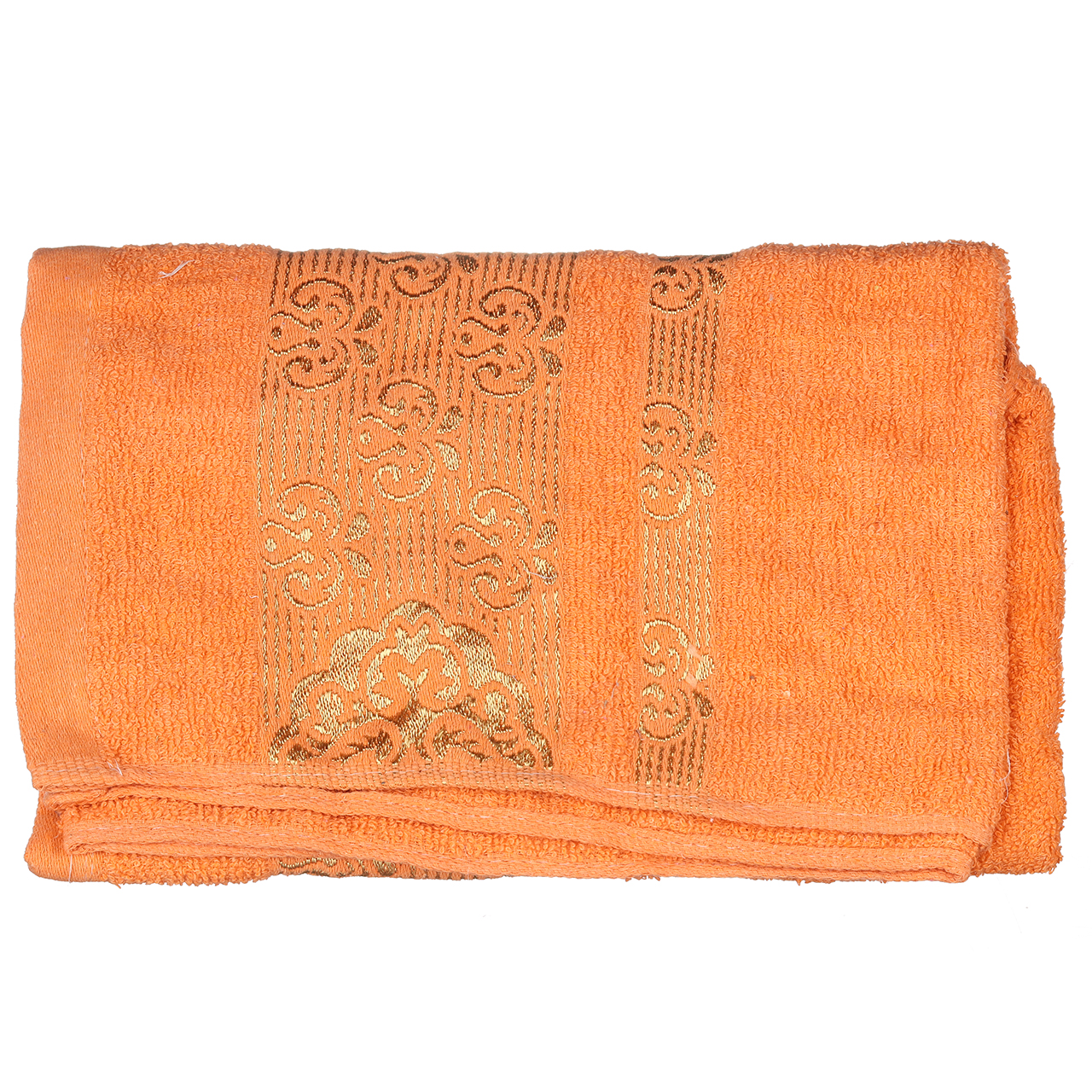 Рушник банний HOME TEXTILES махра 130 х 65 см (29448) Золота окантовка