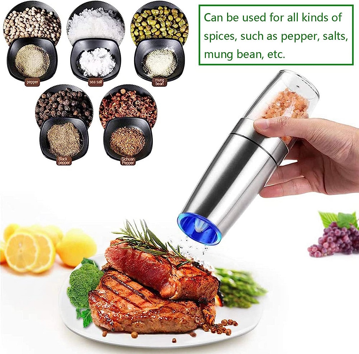 Гравітаційний млин для спецій Salt&Pepper Grinder 