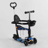 Самокат_5в1_S_3597_(1)_Best_Scooter_АБСТРАКЦИЯ_с_защитным_бампером_PU_колеса_ПОДСВЕТКА__КОЛЕС_в_коро