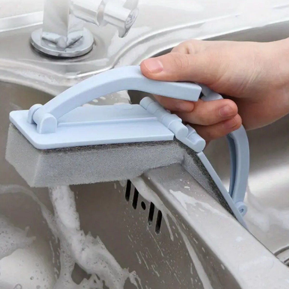Щетка-губка складная для мытья посуды Cleaning Brush (Голубой)