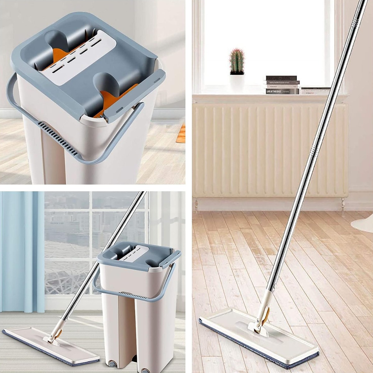 Швабра-лентяйка с ведром Scratch Cleaning Mop с отжимом