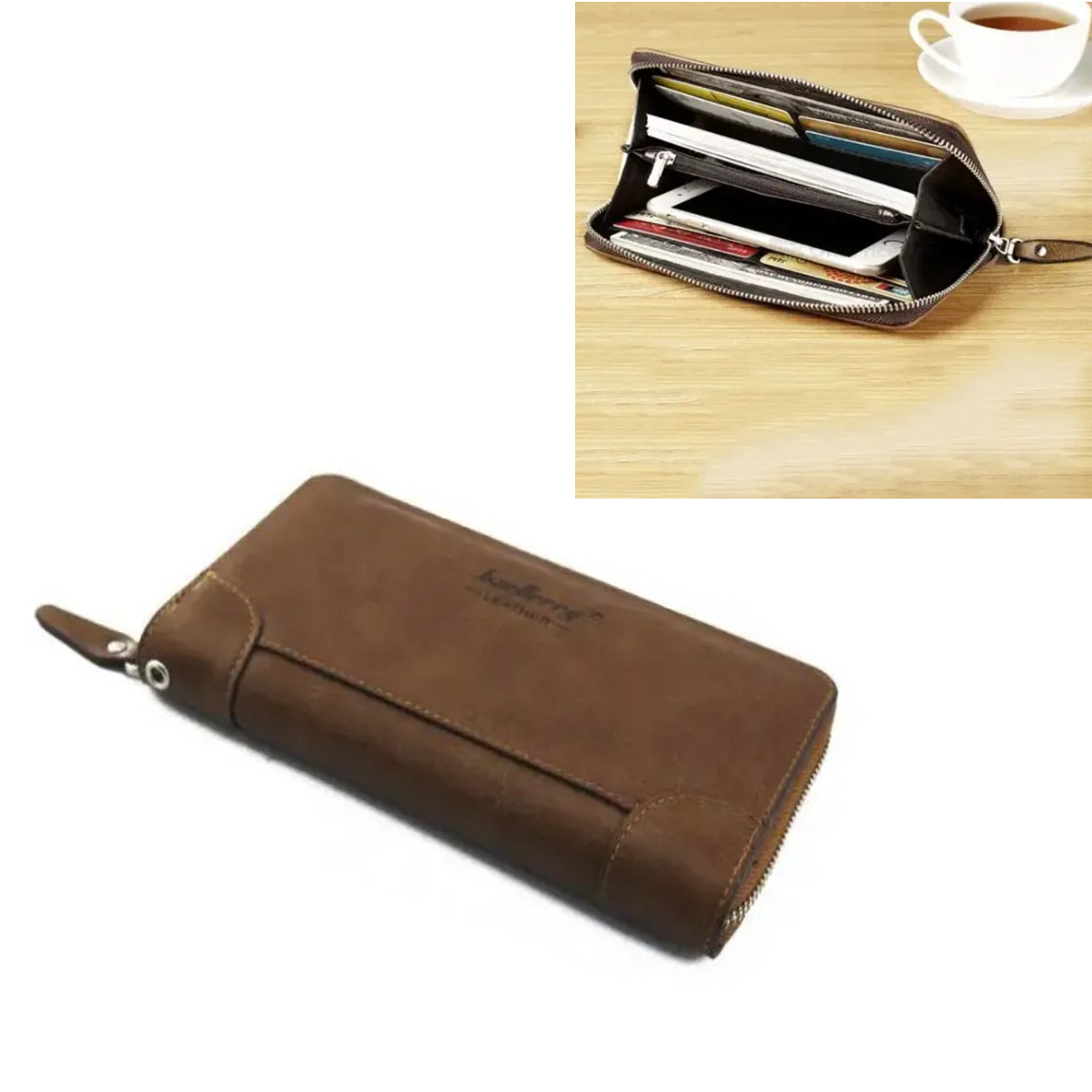 Портмоне мужской Baellerry Leather (4473) Brown