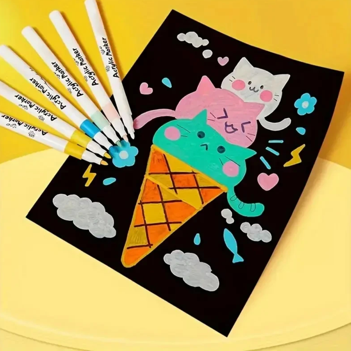 Набор акриловых маркеров Yulin Acrylic Marker 24 шт (Y-04-24)