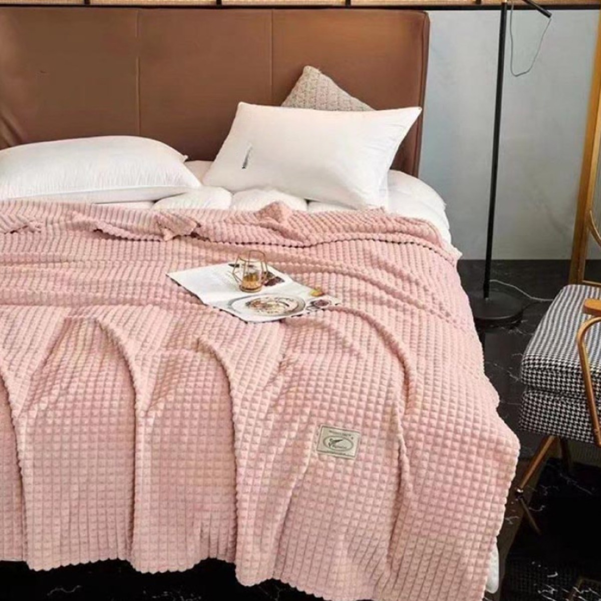 Плед Евро Colorful Home "Крокодил" 4 см 200 х 230 см (37573) Розовый