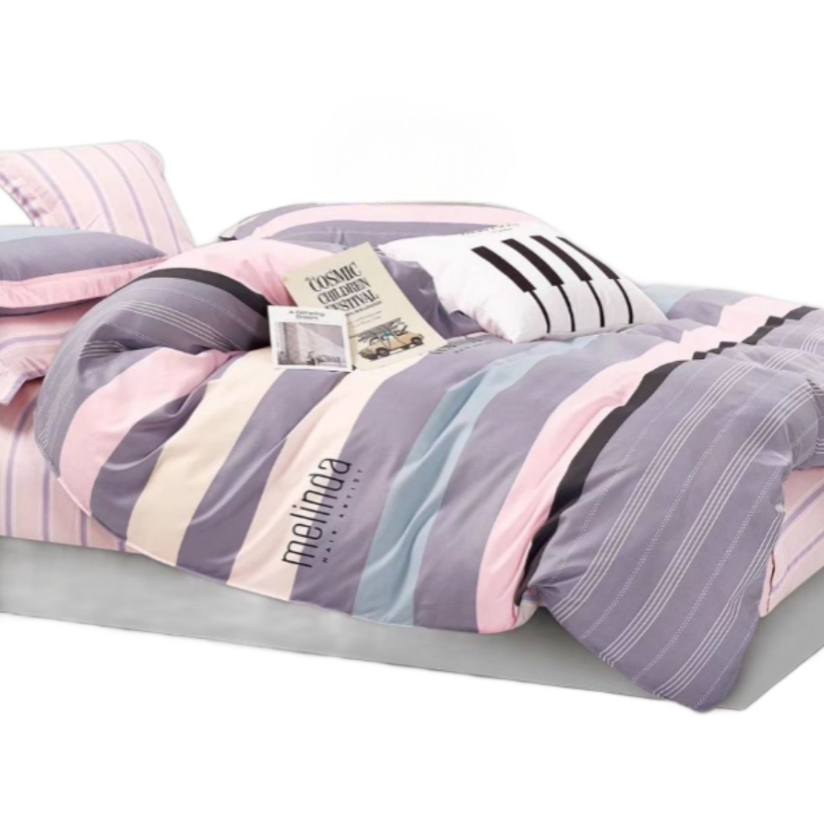Комплект постільної білизни двоспальний ZMW "Home Textiles" (37412) Смужки