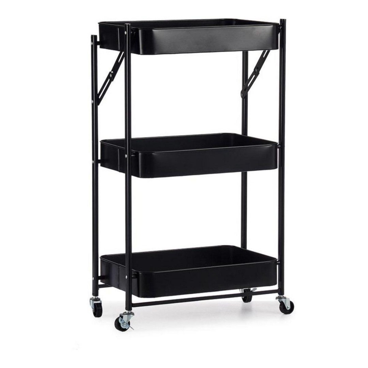 Этажерка на колесах Shelf On Wheels 3 яруса 45 х 29.5 х 76 см (R88690-W) Белая