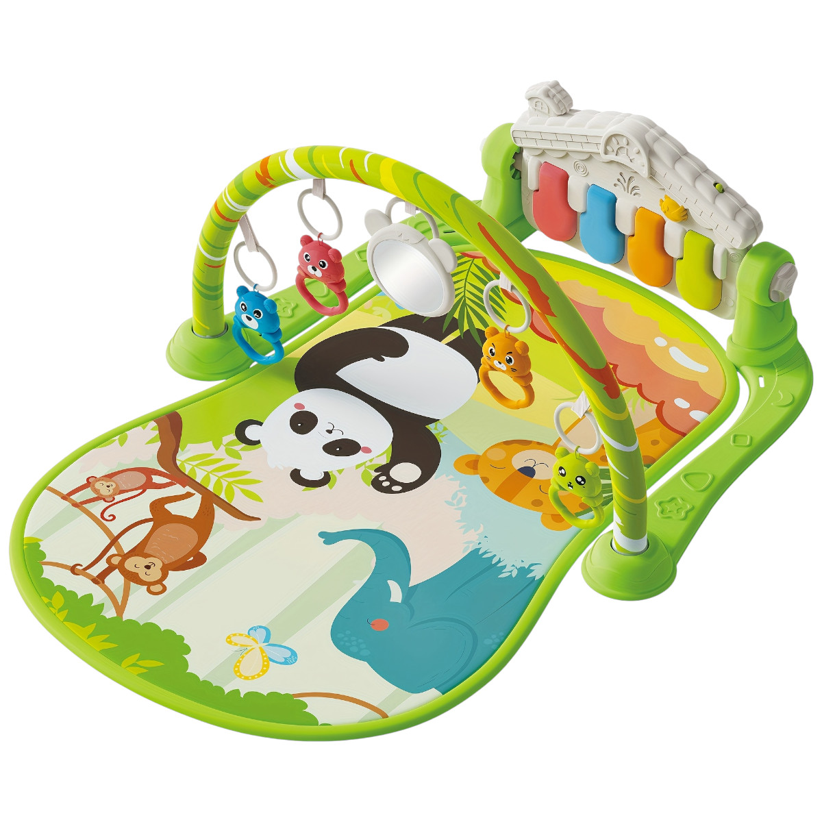 Розвиваючий килимок для дітей Baby Gym з дугою, піаніно та підвісками (8624)