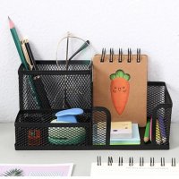 Металлическая подставка-органайзер для канцелярских принадлежностей Stationery Stand 20 х 10 х 10 см