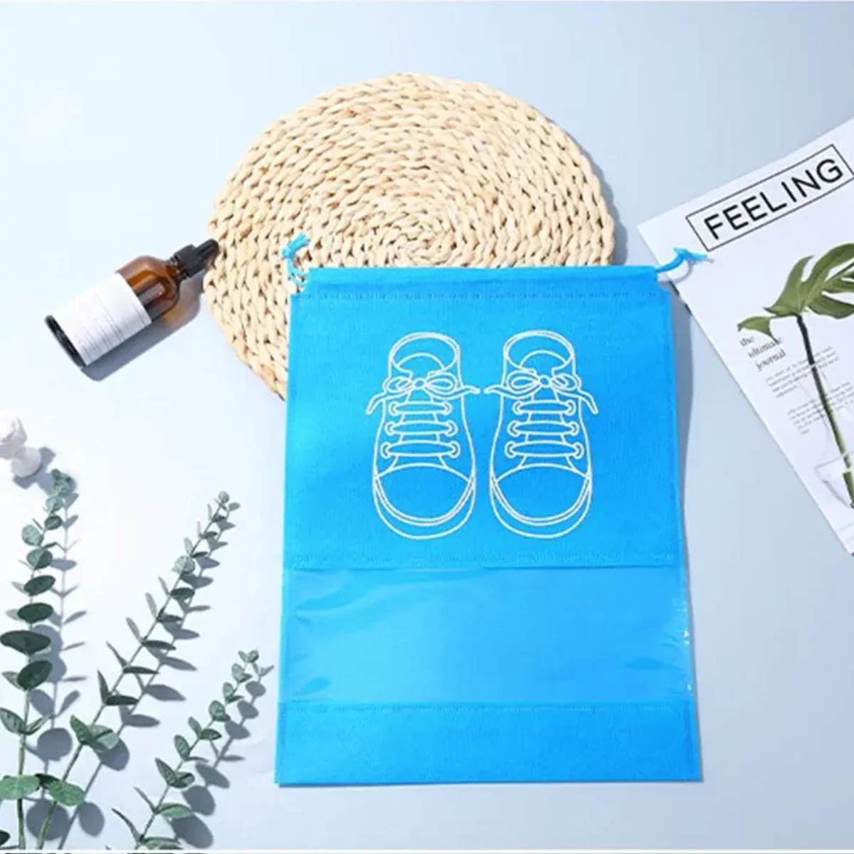 Чехол для хранения и перевозки обуви Shoe Bag на затяжках, с окошком 32 х 44 см (WW58742-4)