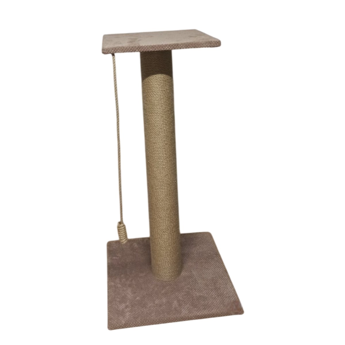 Когтеточка с полкой для кошек Scratching post столбик на подставке