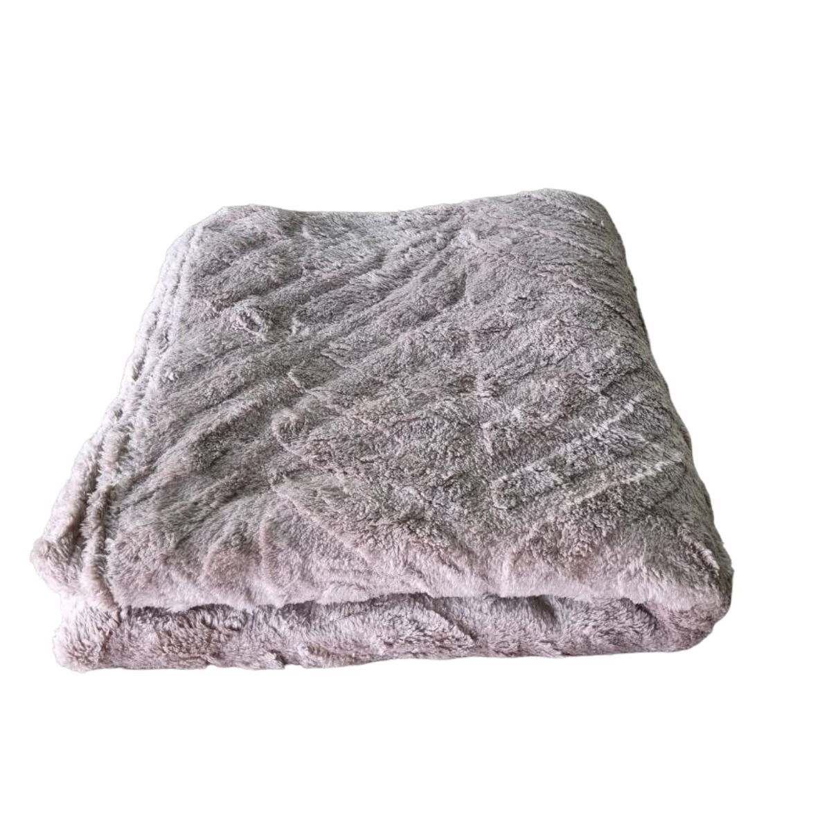 Плед Євро пухнастий Home textile "Ялинка" 200 х 220 см (37168) Бежевий