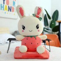 Игрушка плед трансформер 3 в 1 Happy Toys микрофибра (23287) Зайка Фрукт