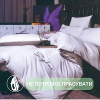 Постельное белье семейное KOLOCO Sophae сатин (40717) Белый с бежевым