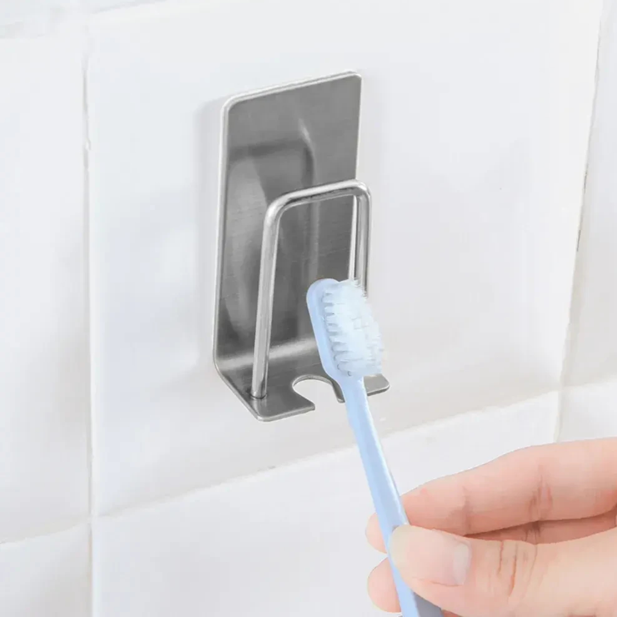 Тримач настінний самоклеючий для зубної щітки у ванну Toothbrush Holder 4 х 6.5 см (R10845)