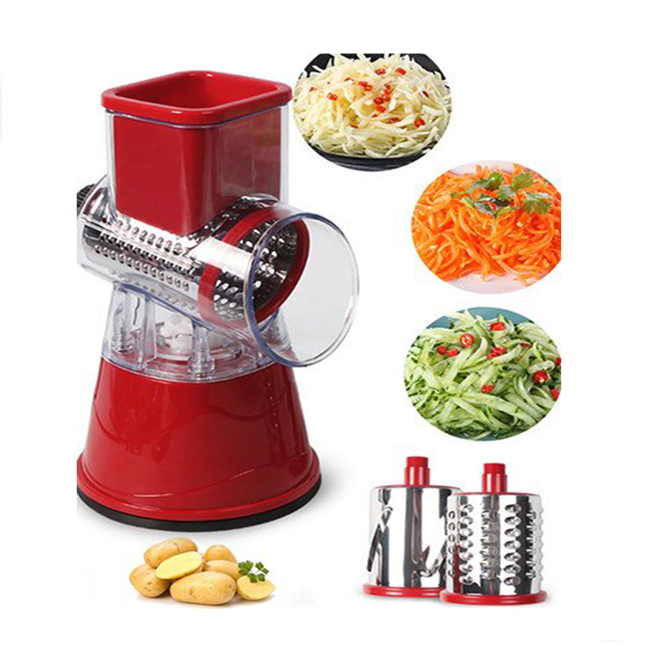 Ручная овощерезка-терка с насадками Tabletop Drum Grater