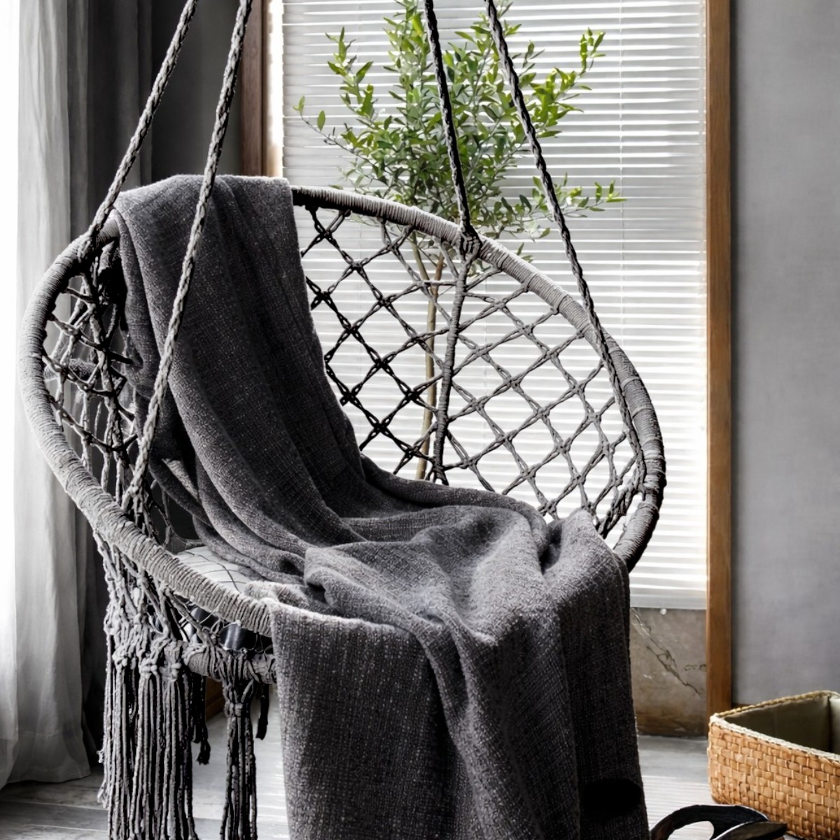 Кресло подвесное бразилийское качели гамак Hanging Chair 60 х 80 х 120 см (6080)