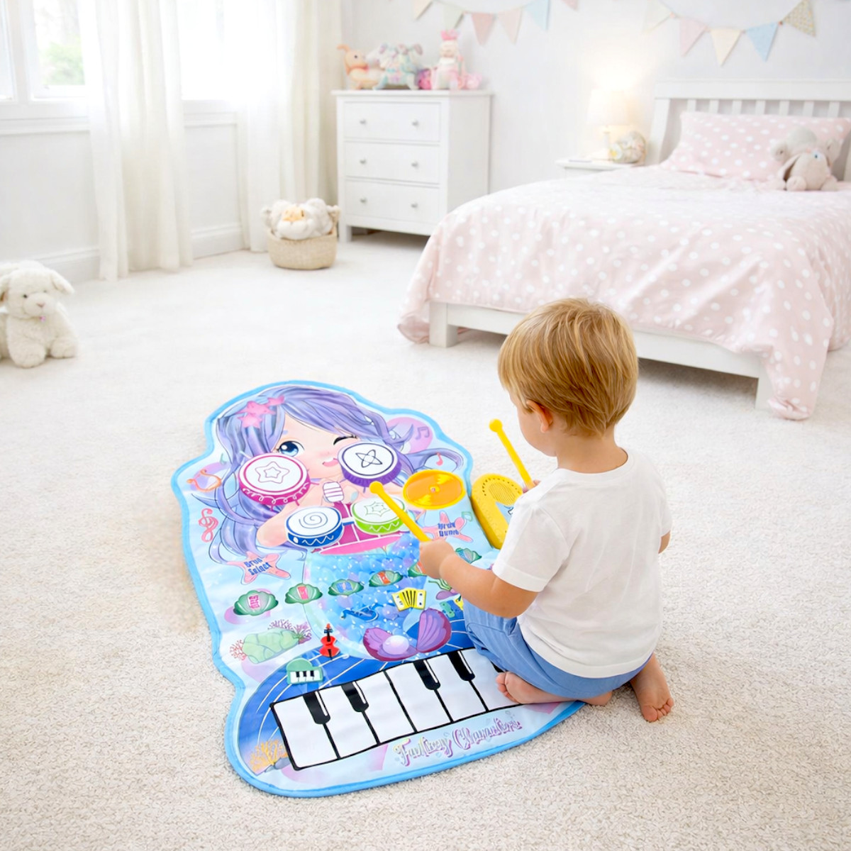 Дитячий музичний килимок 2 в 1 Music Blanket іграшка зі звуками для дітей (YYD-06)