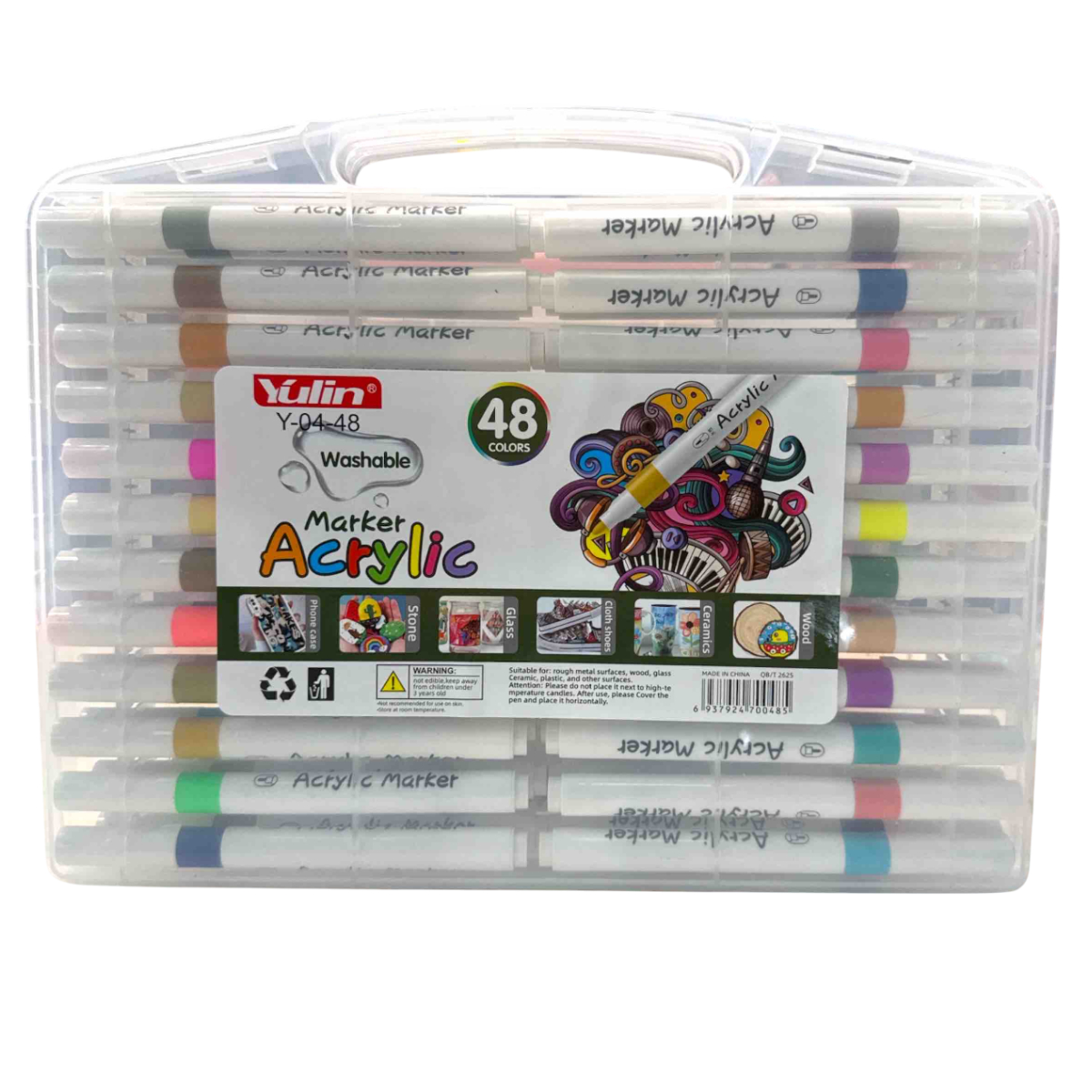 Набор акриловых маркеров Yulin Acrylic Marker 48 шт (Y-04-48)