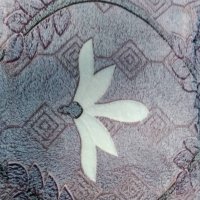 Плед покрывало стрижка MALLOORY микрофибра 180 х 200 (31108) Белые листки на сером