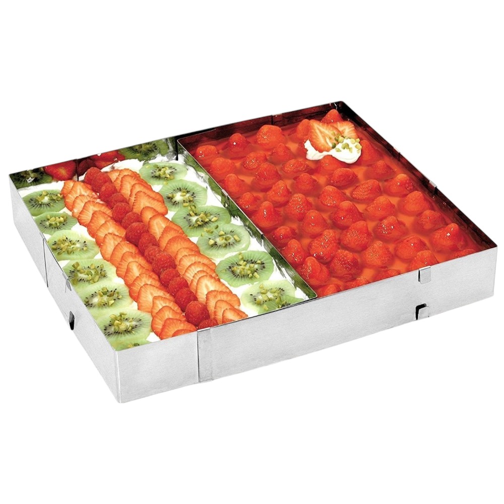 Форма раздвижная на 2 секции для торта и салатов LIGHT CABINET 28-53 х 5 см (R89557) Прямоугольная